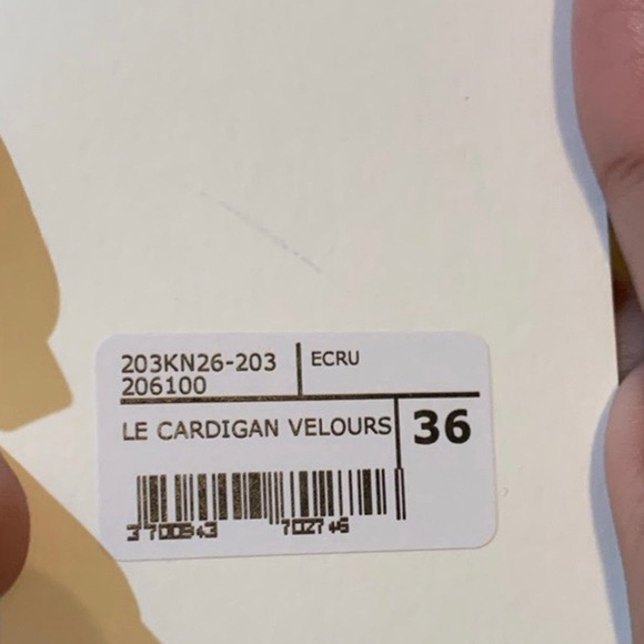 Jacquemus white long sleeve crop top - Picture 3 of 5